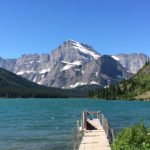 photos of the boat dock on Lake Josephine in Glacier National Park